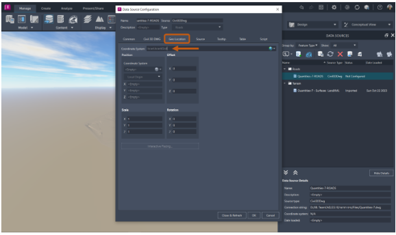 ייצוא מודל כביש ל-Infraworks - TeamCAD