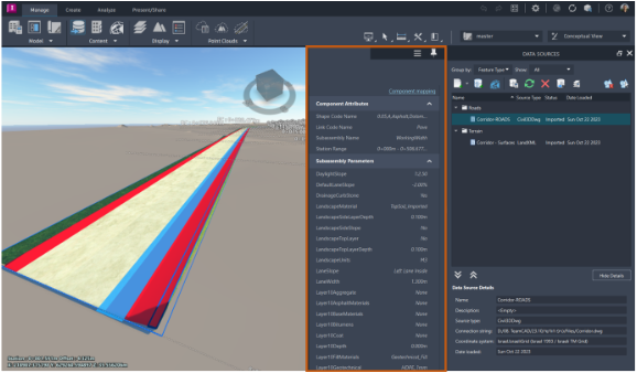 ייצוא מודל כביש ל-Infraworks - TeamCAD